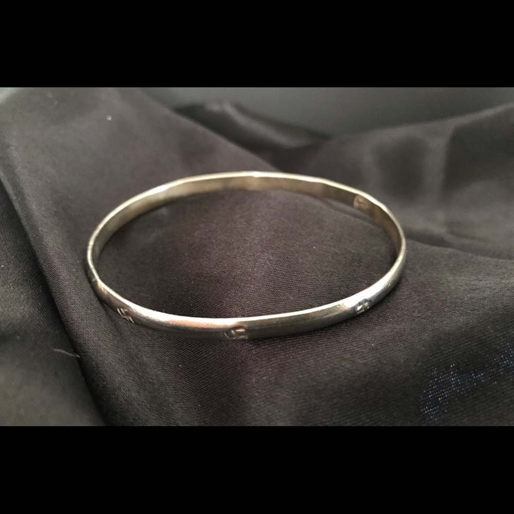 Silver Bangle Stackable Bracelet Vintage - image 1